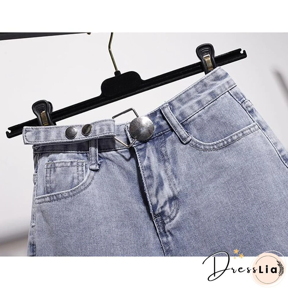 Fashion Patchwork Blouse+Denim Shorts P11619