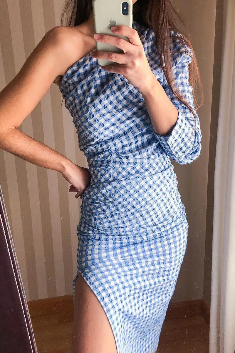 Casual Plaid Split Joint Straight Straight Full Print Bottoms