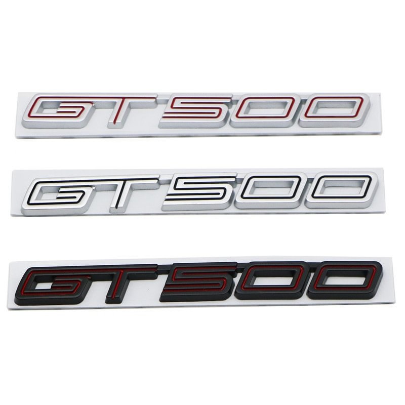 Metal GT500 Letter Stickers Decals For Ford Mustang Emblem Badge voiturehub dxncar