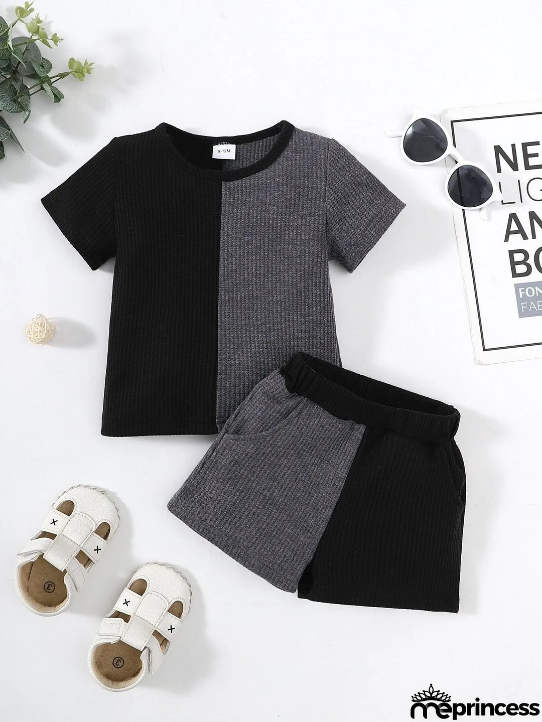 Boys Two-Tone T-Shirt and Shorts Set