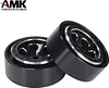AMK 4Pcs Aluminum Alloy 7mm Hex Hub 1.3 Beadlock Wheels Rims for 1/18 RC Crawler TRX4M Axial SCX24 AX24 FCX24 Upgrades (Black)