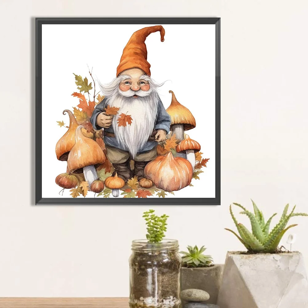 Diamond Painting - Full Round Drill - Autumn Mushroom Gnome(Canvas|40*40cm)