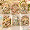 6pcs DIY Dreamy Easter Diamond Painting 3D Greeting Card