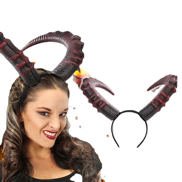 Funny Halloween Cosplay Demon Horns-elleschic