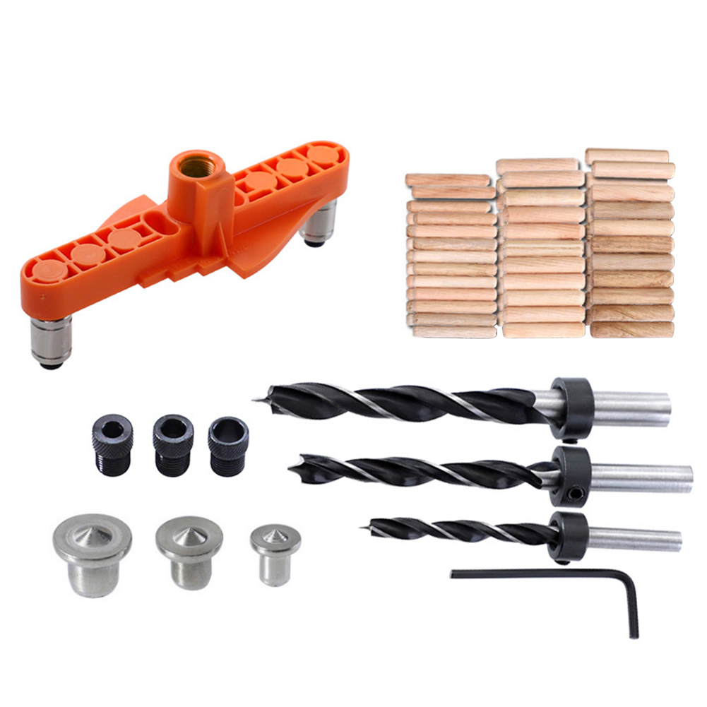 

2 in 1 Vertical Pocket Hole Jig Kit Drill Guide with Center Scriber (C), 501 Original
