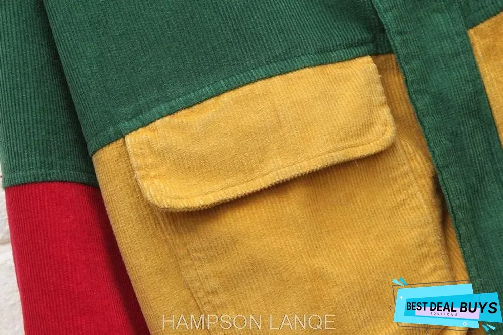 Women matching jacket coat hooded corduroy baseball clothing casual jacket