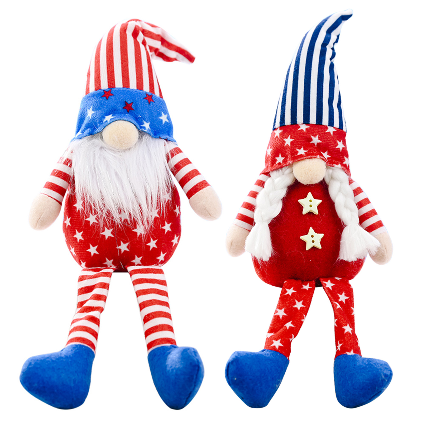 

Patriotic Gnome Doll Independence Day Ornaments Plush Gnome Figurine, Beard, 501 Original