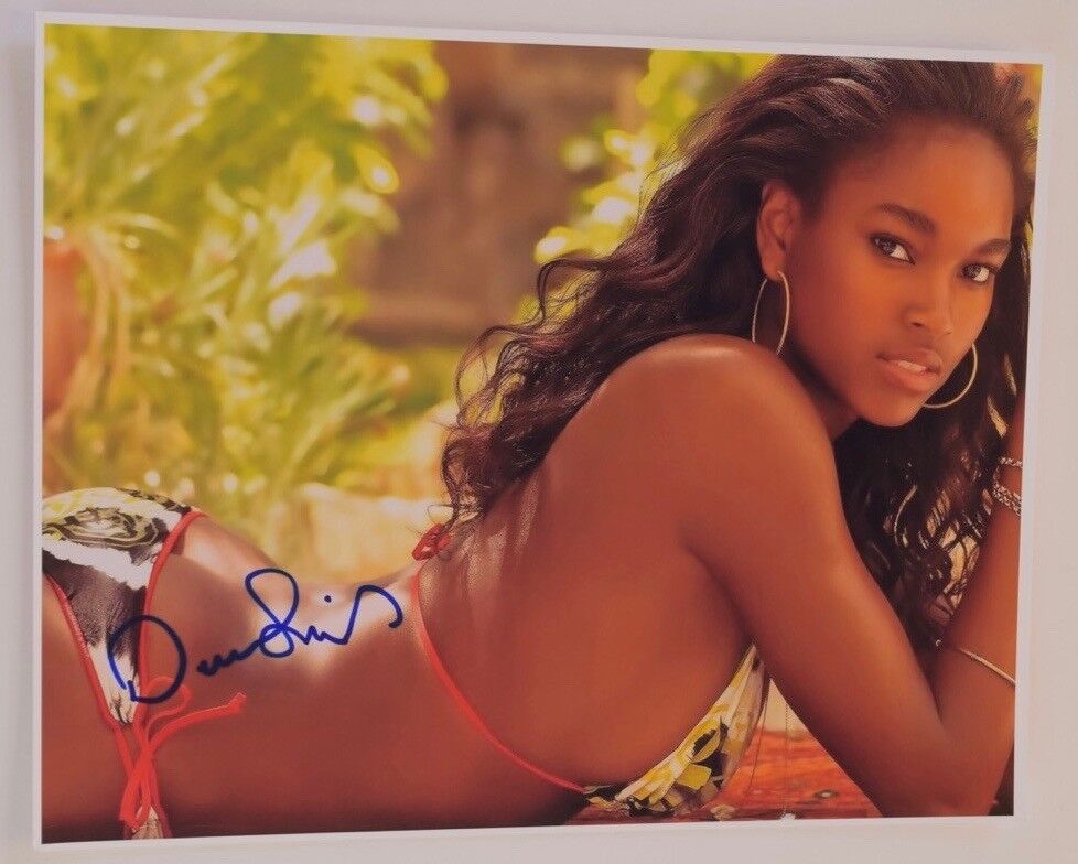 Damaris Lewis Signed Autographed 11x14 Photo Poster painting Sexy SI Swimsuit Model COA VD