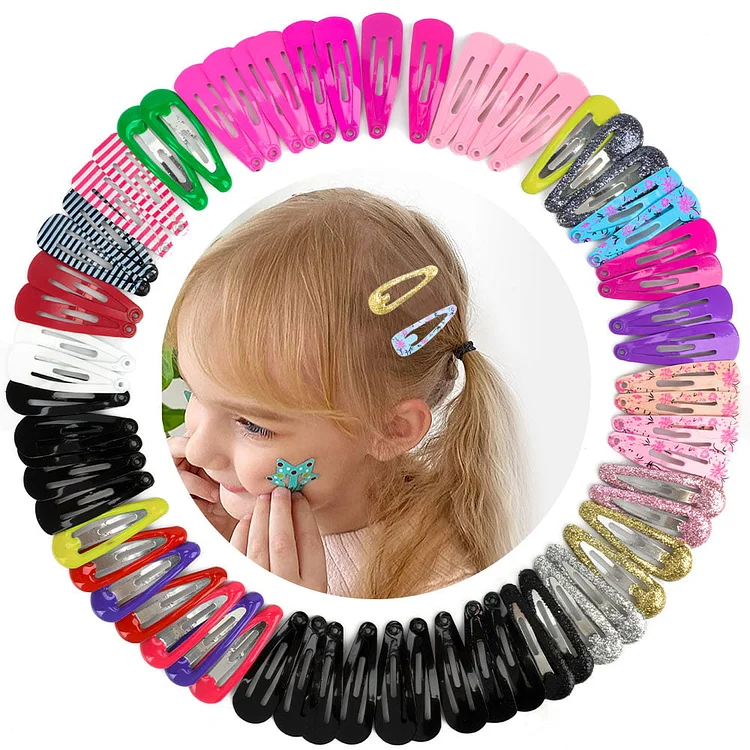 64pcs Small Hair Clips for Girl No Slip Snap Barrettes for Toddlers Girls Kids Women Hair Accessories