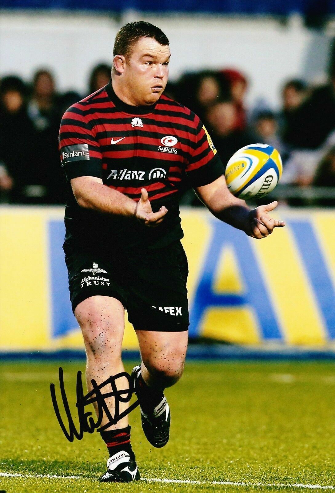 Matt Stevens Signed 12X8 Photo Poster painting SARACENS RUGBY AFTAL COA (2255)