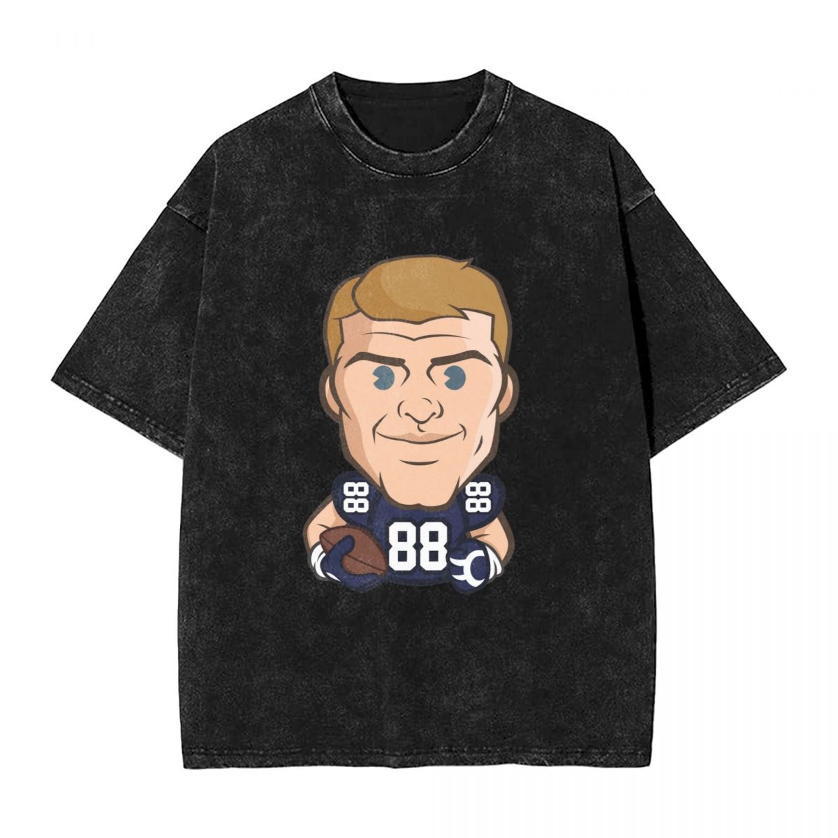 Seattle Seahawks Greg Olsen Emoji Printed Vintage Men's Oversized T-Shirt