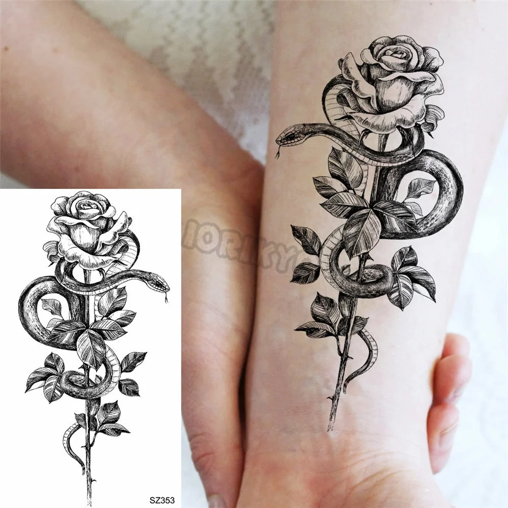 Colorful Hummingbird Small Temporary Tattoos For Women Girls Lavender Plum Blossom Fake Tattoo Sticker Wedding Neck Tatoos Ear