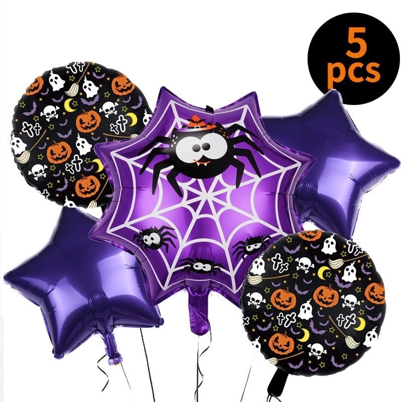 2 Pieces Halloween Geometric Aluminum Film Party Balloon