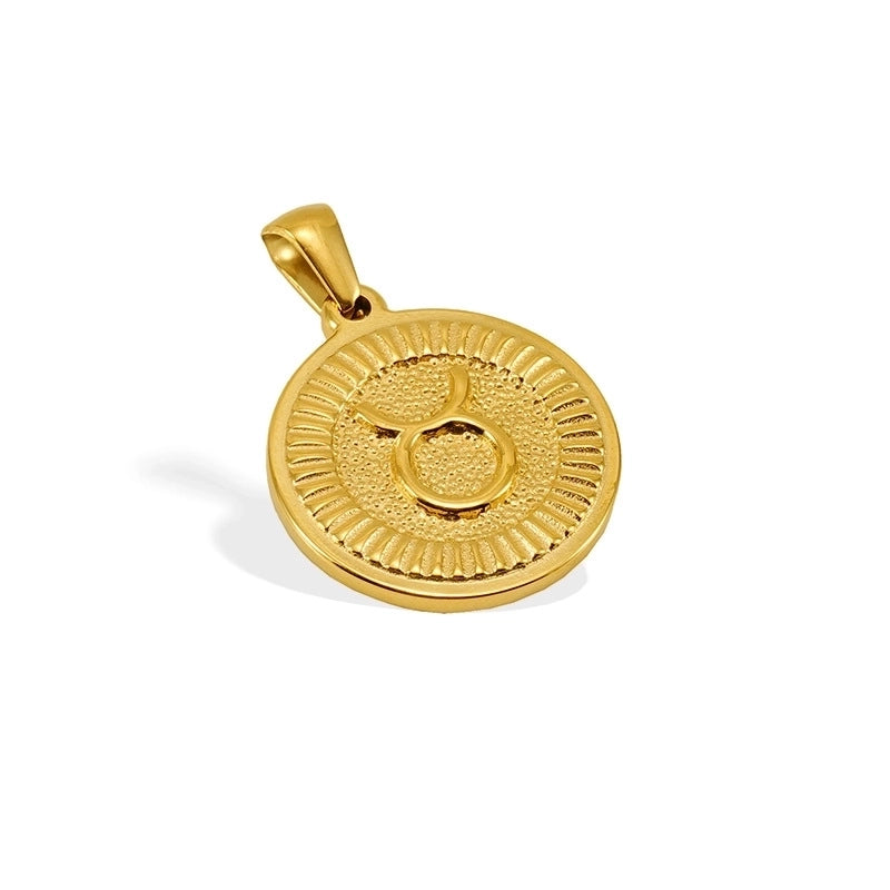 20mm 304 Stainless Steel 18K Gold Plated Constellation Pendant