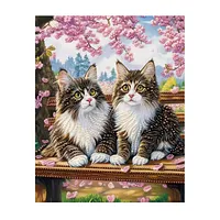 Cherry Blossom Cats - Pearls Painting