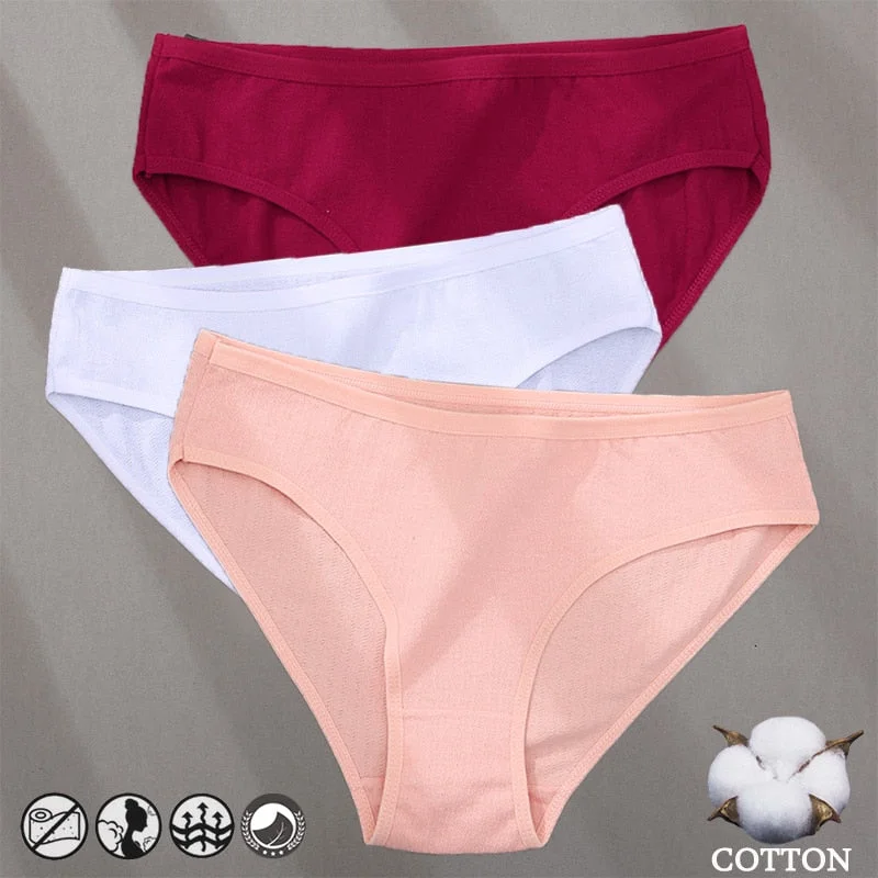 Cotton Panties Jacquard Design Pattern Women Panties Underwear Sexy Female Lingerie Briefs Solid Color Intimate Pantys for Woman