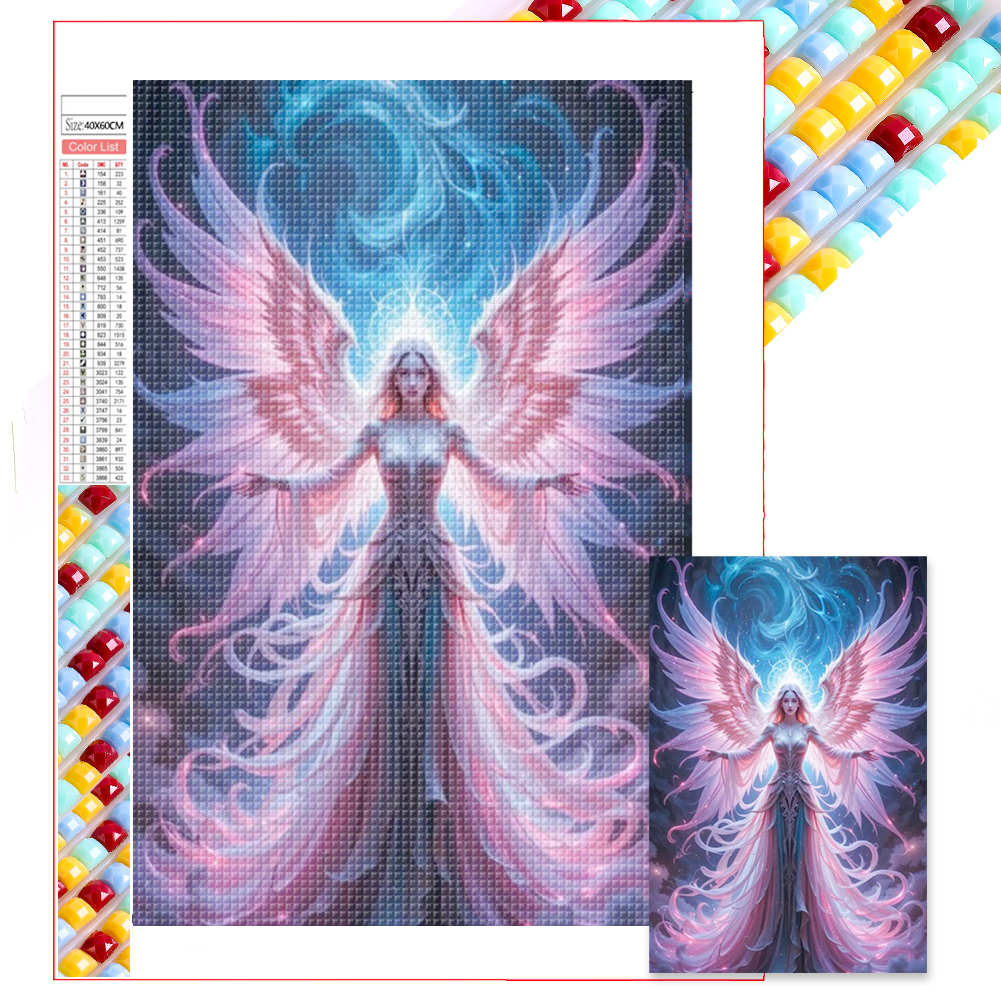 Pink Angels 40*60cm(picture) full square drill diamond painting