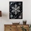 DIY Pearl Painting Snowflake for Home Wall Decor with Frame(40*30cm)