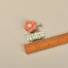 2PCS Lovely Plaid Flower Hair Pins for Baby Girls