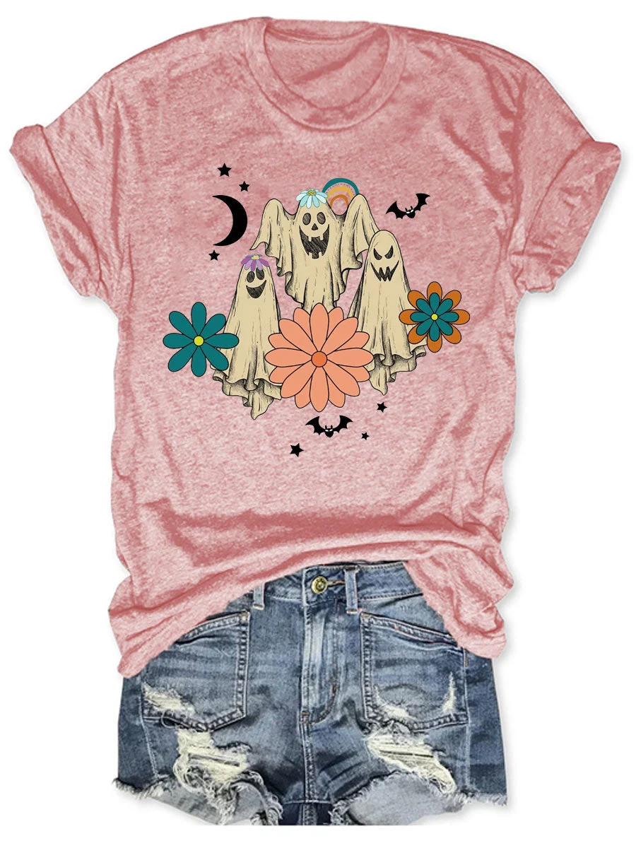 Retro Floral Ghost T-shirt