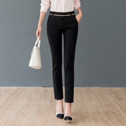 Women Pants Fashion 2020 Spring High Waist Office Lady Trousers Workwear Ankle-length Casual Woman Stretchy Slim Pencil Pants