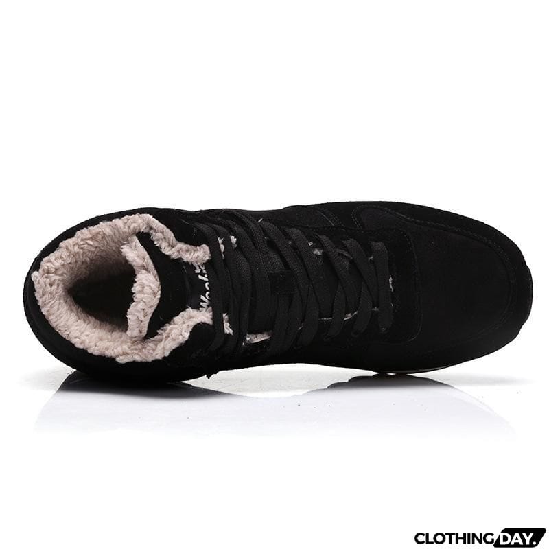 Winter&nbsp;Lace Up Snow Sneakers Warm Fur Lined Shoes