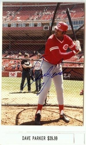 Dave Parker Signed 4 X 6 Photo Poster painting Auto Autograph Reds