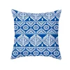 Blue Floral Plush Home Living Creative Sofa Cushion Pillow Cover