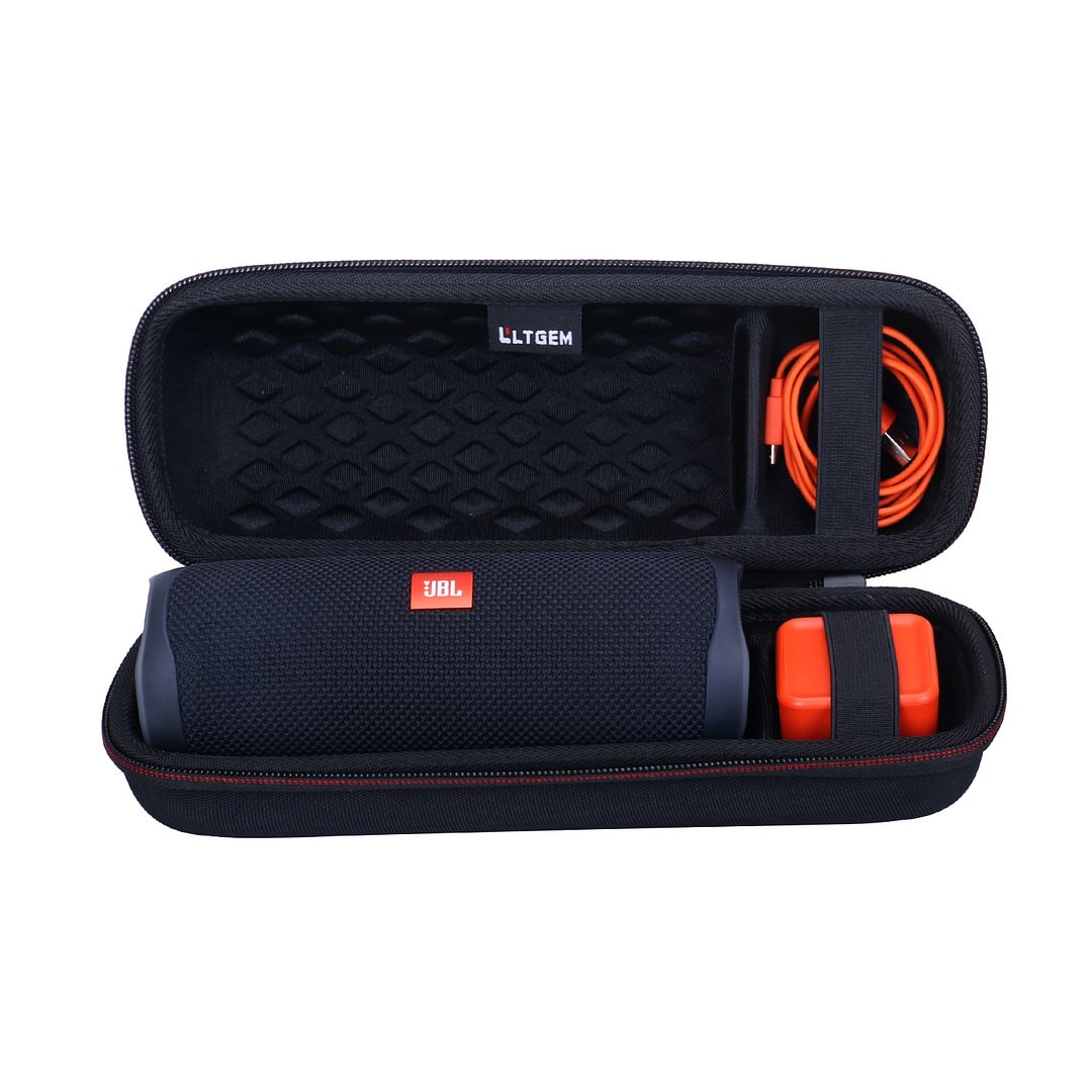 LTGEM EVA Hard Carrying Case for JBL FLIP 6 FLIP 5 Waterproof Portable Bluetooth Speaker - Black