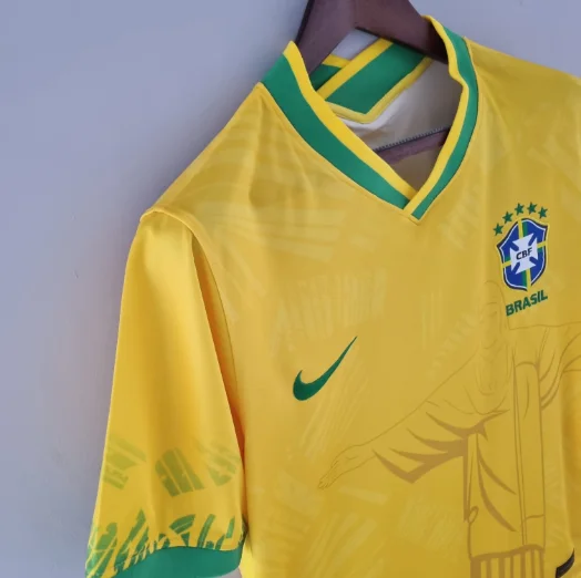 2022 Brazil Classic Yellow Football Shirt Thai Quality