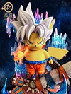 Ultra Instinct Son Goku Cosplay Pikachu - Pokemon Dragon Ball Resin Statue - MIRO Studios
