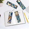 (US Local)4Pcs Special Shape Sun And Moon 5D DIY Diamond Painting Bookmark for Beginners