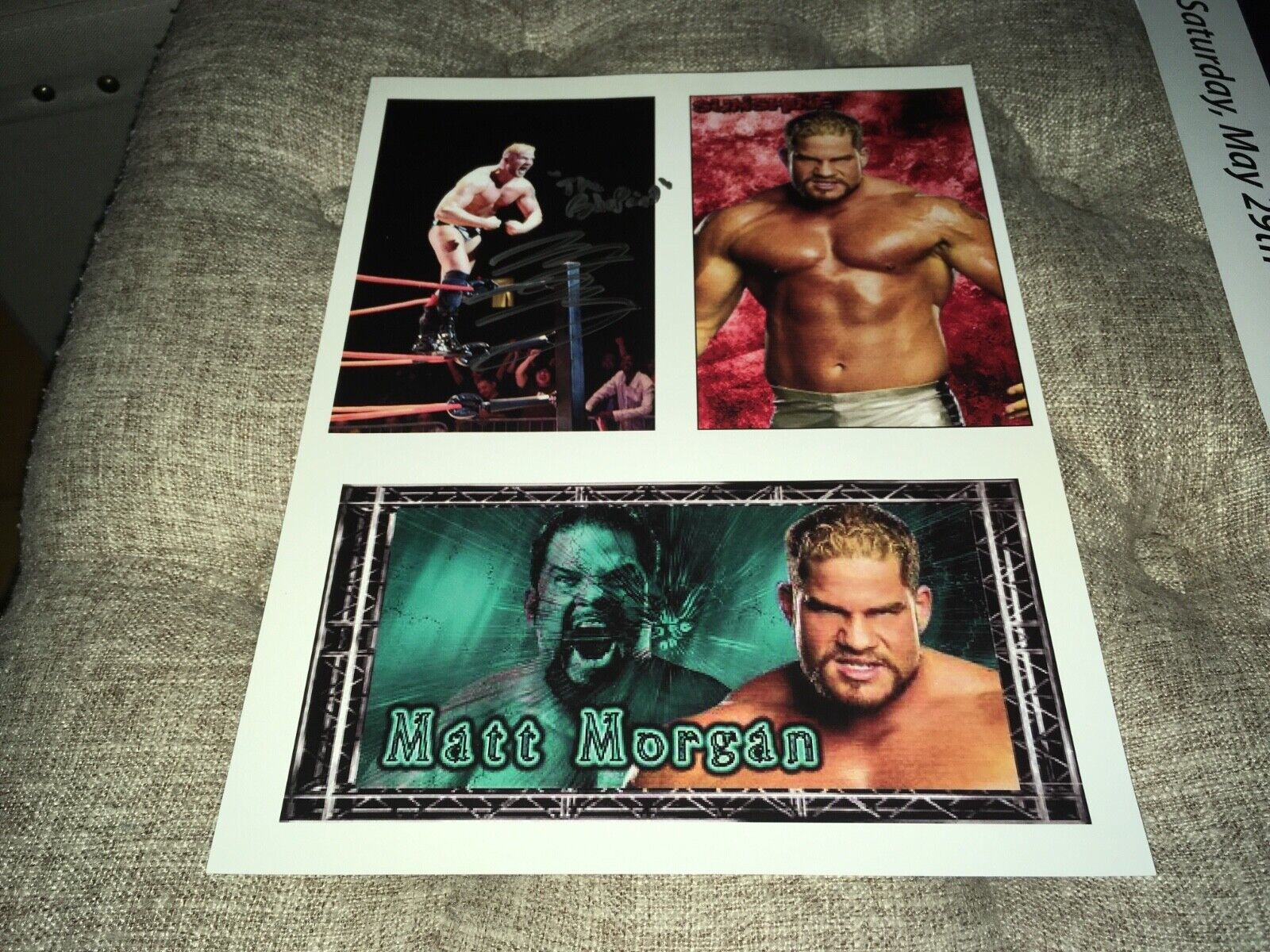 Matt Morgan Wrestling Signed 8 1/2 x 11