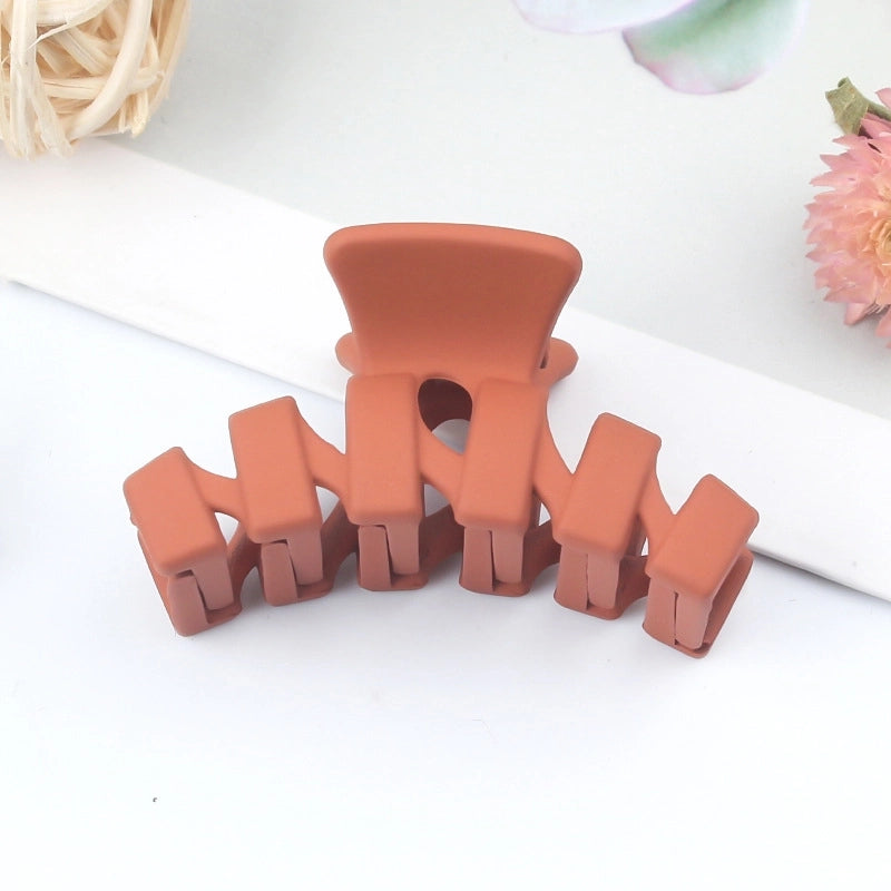 Minimalist Solid Color Arylic Stoving Varnish Hair Claws 1 Piece