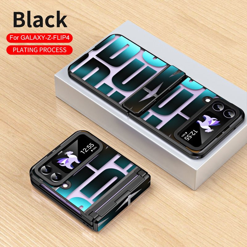 Electroplated Transparent Hinge All-inclusive Anti-fall Protective Case for Samsung Z Flip4/3
