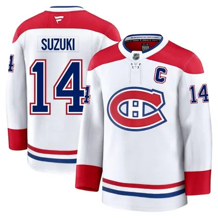 Youth Montreal Canadiens #14 Nick Suzuki  White Away Jersey