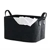 Urijk Wool Felt Storage Baskets Foldable Toy Laundry Basket Dirty Clothes Hamper Toy Holder Storage Bag Home Organizer Container