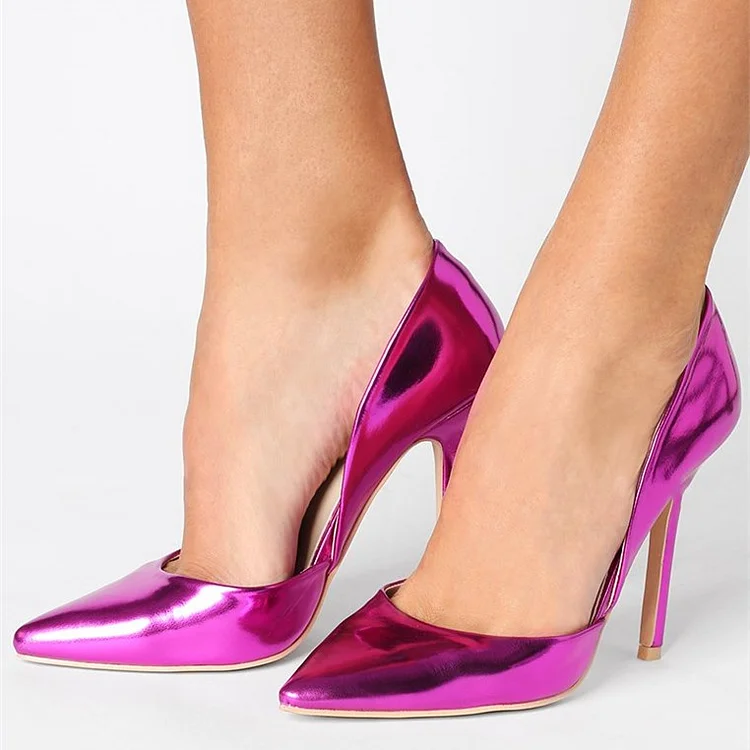 Women's Orchid Office Heels Pointy Toe Stiletto Heel Pumps |FSJ Shoes