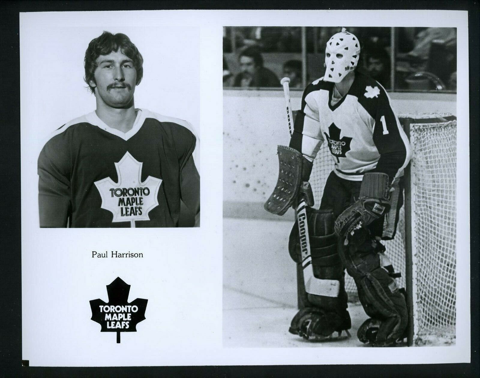 Paul Harrison circa 1970's team issued Press Photo Poster painting Toronto Maple Leafs