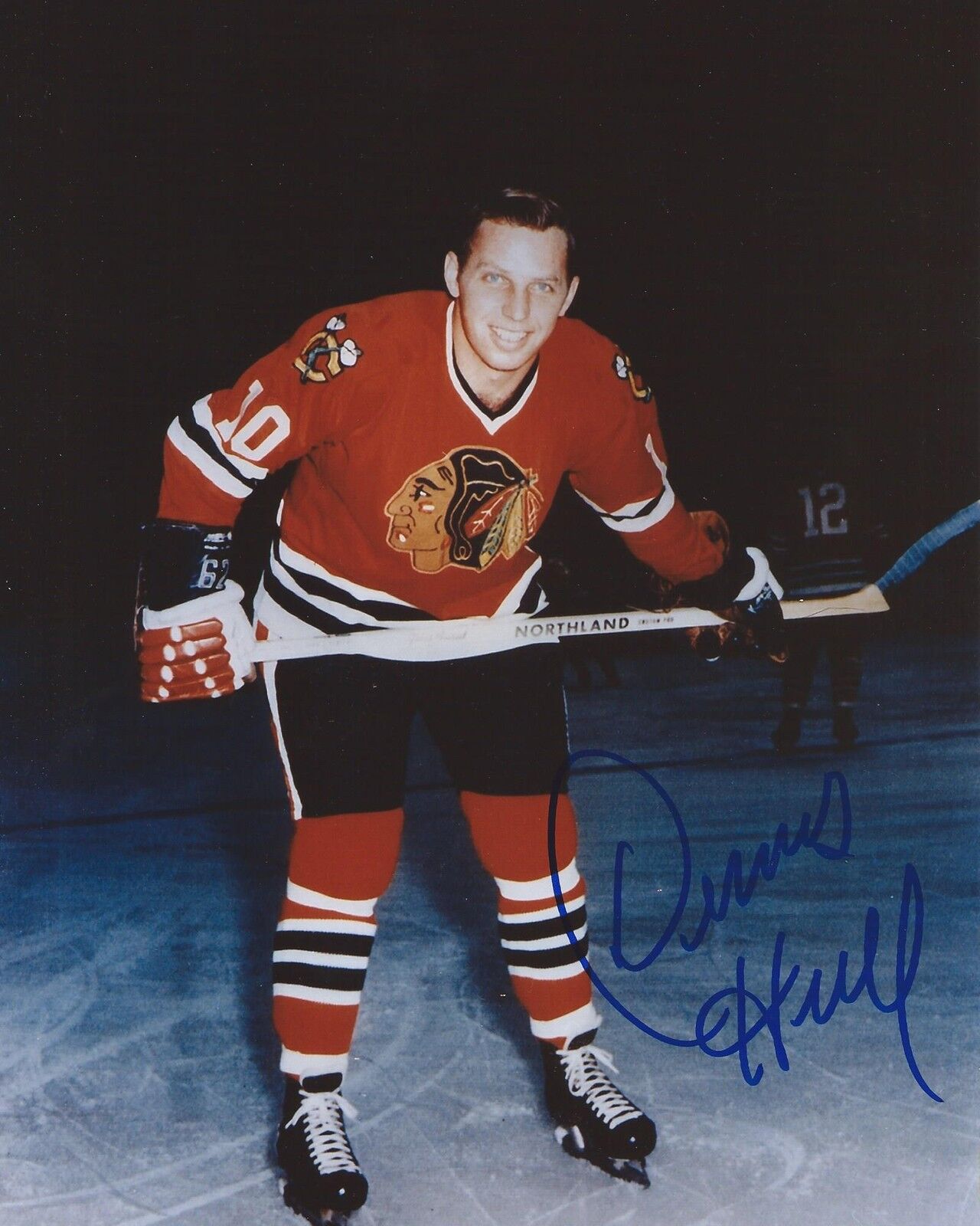 Dennis Hull Signed 8x10 Photo Poster painting Chicago Blackhawks Autographed COA