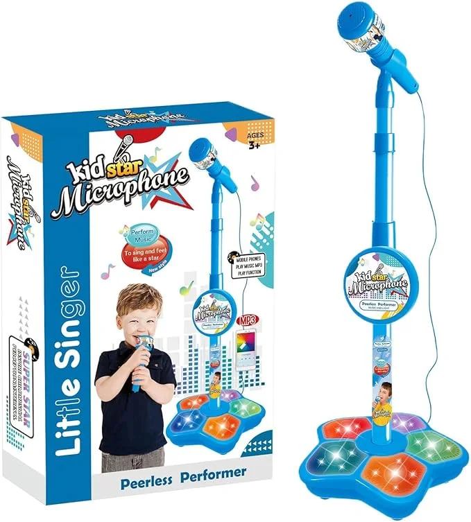 Kids Microphone Toy with Stand