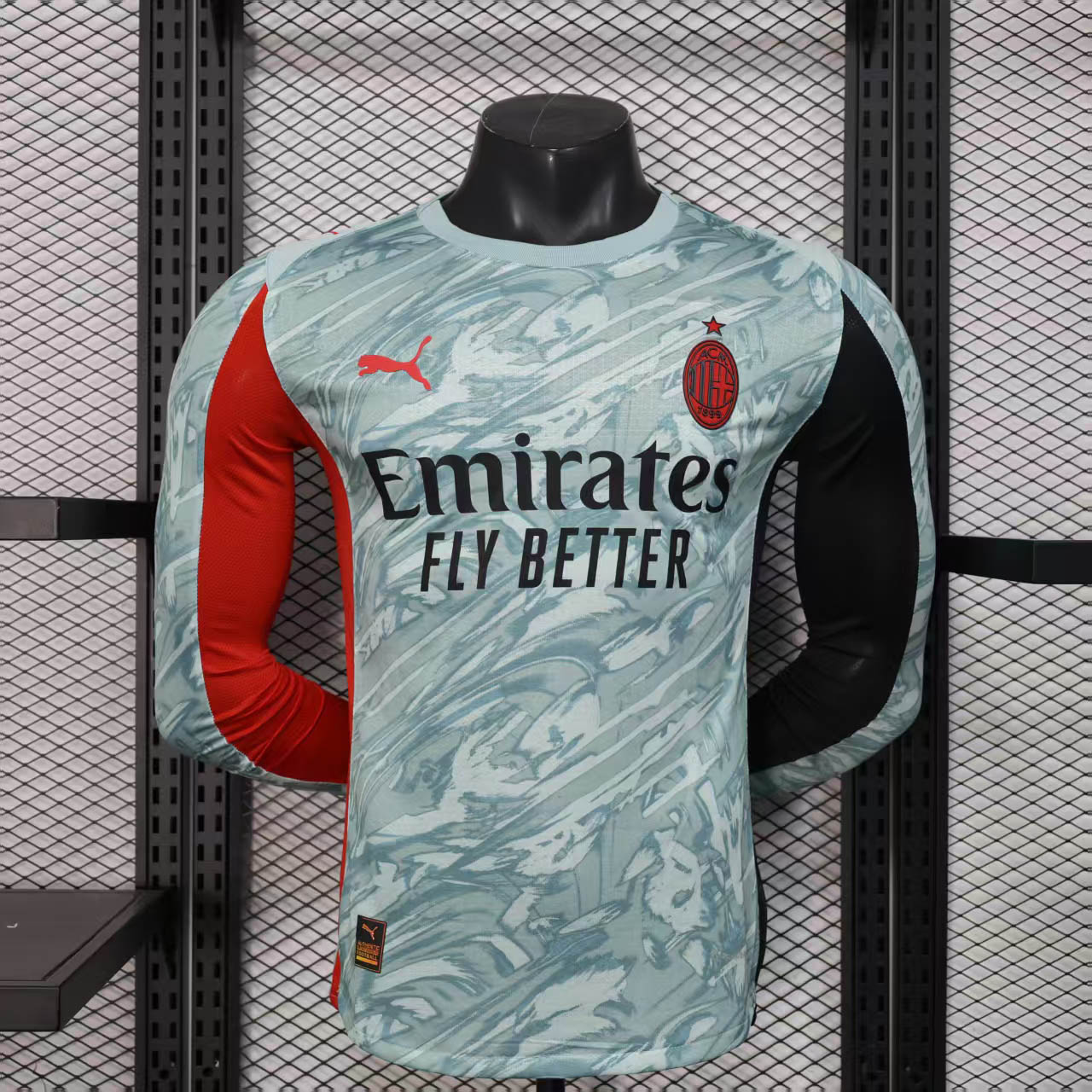 2025-2026 Long Sleeve Player Version AC Milan Goalkeeper Football Shirt 1:1 Thai Quality- Maxi Kit