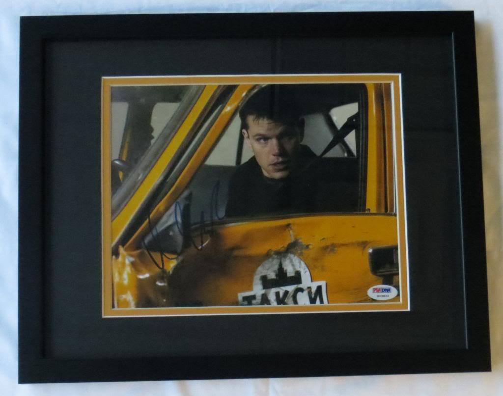 Matt Damon Signed Bourne Identity Autographed Framed 8x10 Photo Poster painting (PSA/DNA)