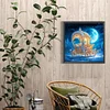 Diamond Painting -DIY Round Drill Pumpkin Car under the Moon（40x40cm）