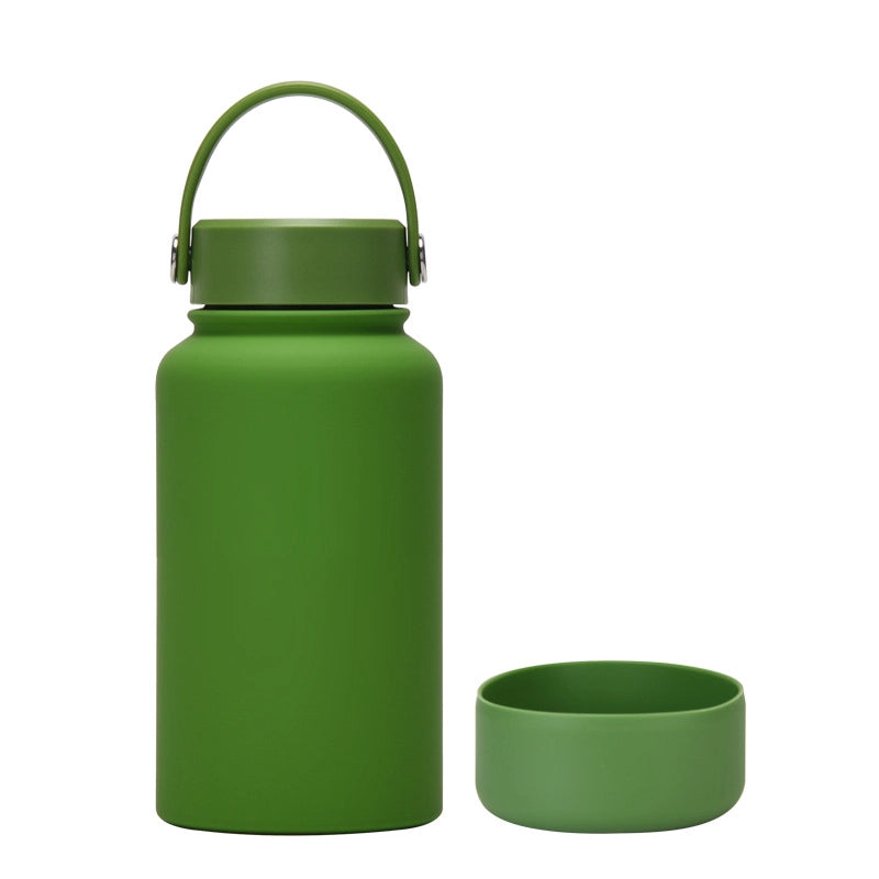 Casual Solid Color Stainless Steel Silica Gel Water Bottles 1 Piece