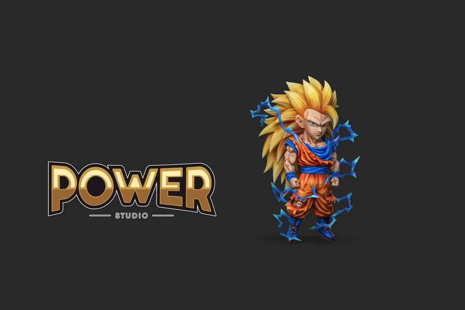 Power Studio - Super Saiyan 3 Son Goku Dragon Ball-