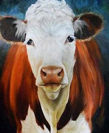 

Old Cow – Paint By Numbers - 40*50CM, 501 Original