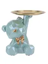 Bear Storage Tray Bear Tray Statue Decorative Jewelry Candy Tray for Home Office