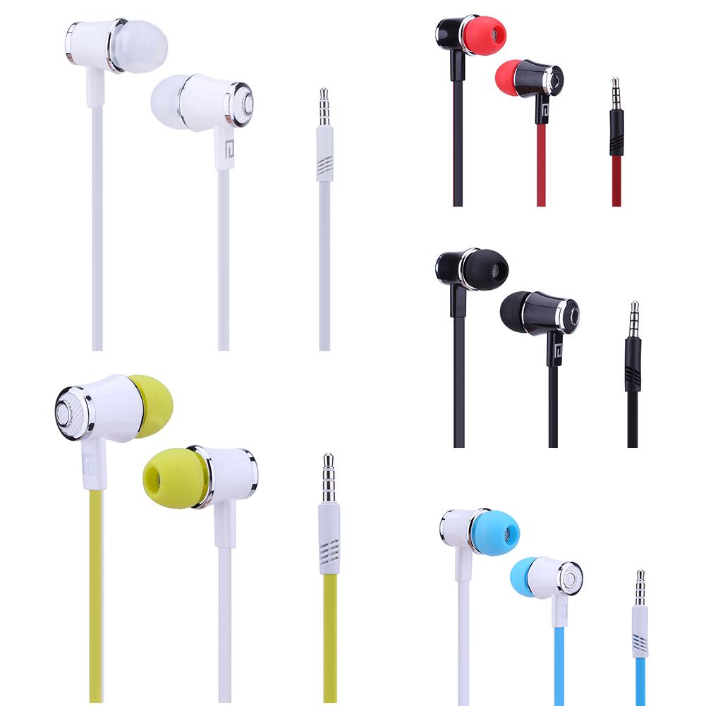 

3.5mm Plug Flat Cable Wired Moving Coil Stereo In-ear Earphone, 黑色, 501 Original