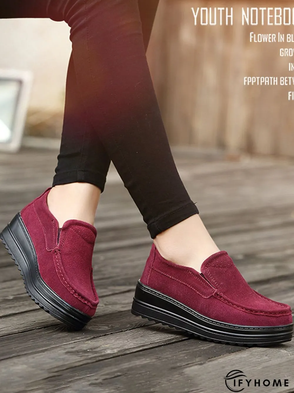 Casual Suede Non-slip Platform Shoes | IFYHOME